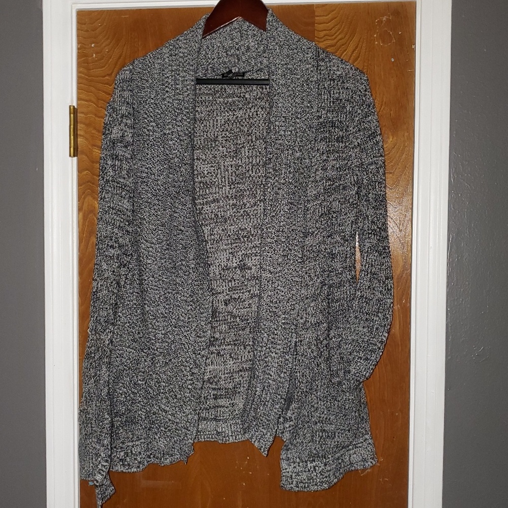 Express size medium long sweater gray